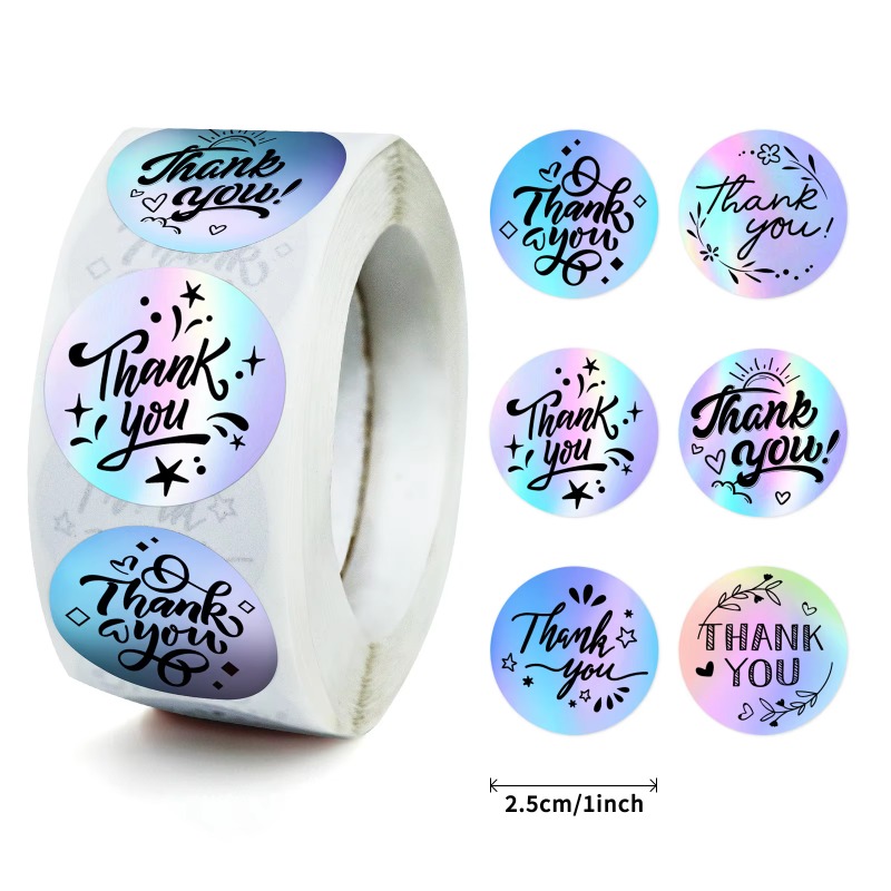 Laser Thank You Stickers Holog - đánh giá và giá Wedding Envelopes