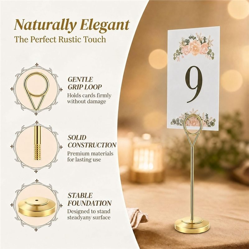 LLCS-12Pcs Gold Table Number H - đánh giá và giá Table Number Gold