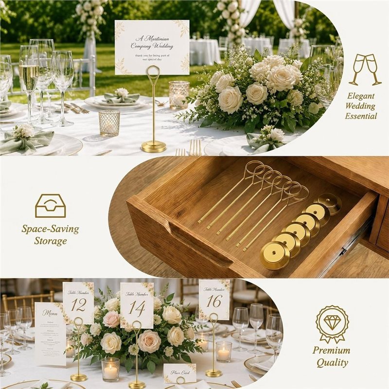 LLCS-12Pcs Gold Table Number H - đánh giá và giá Table Number Gold